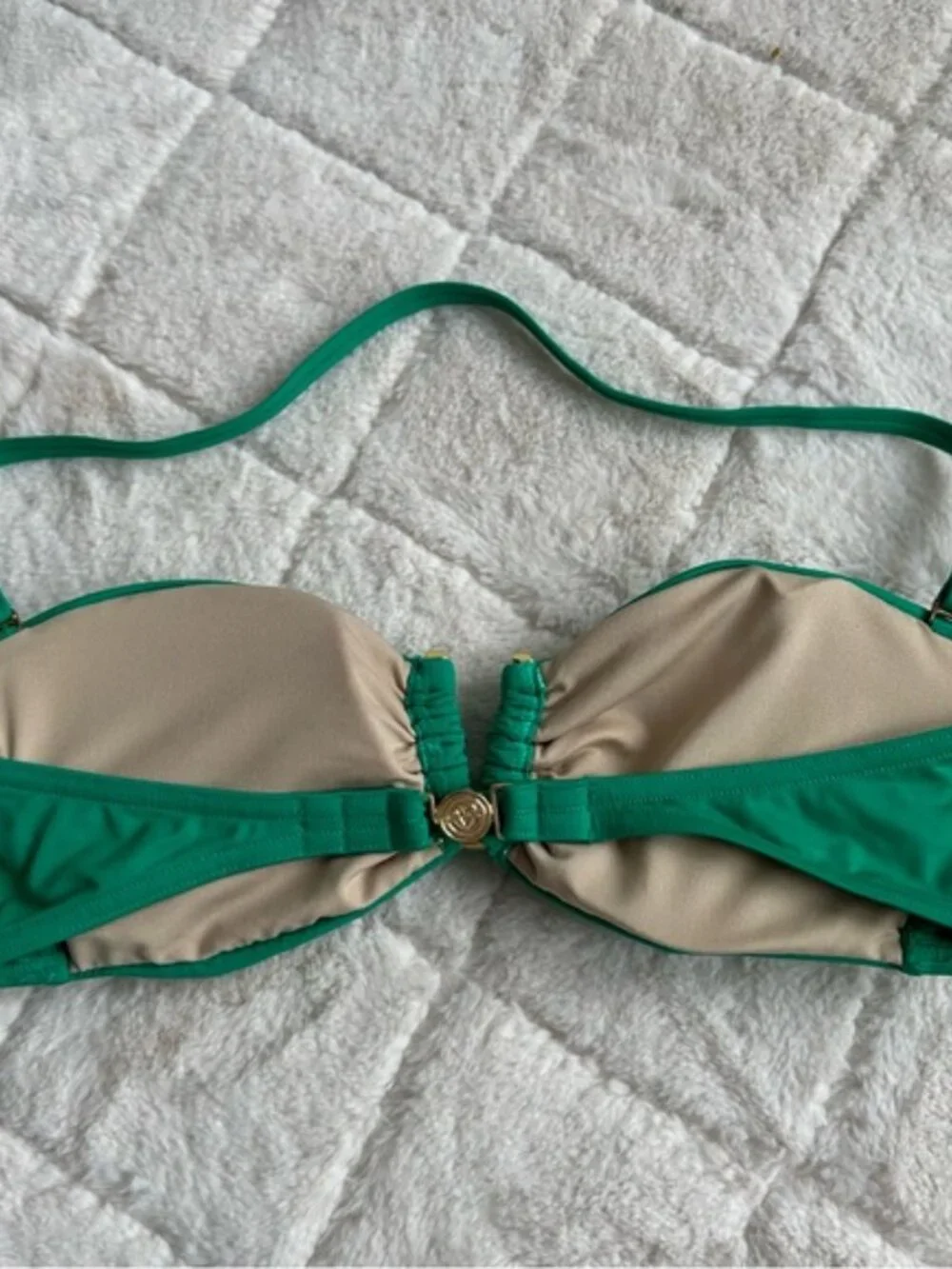 Victoria's Secret | Jewel Green Strapless Halter Bikini Top | Size Extra Small